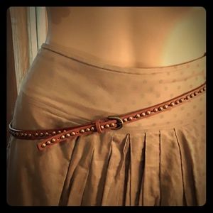 Belt- Light Brown w/ Brass Studs